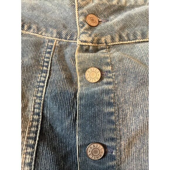 Rails Anthropologie Solid Blue High Rise Waist Corduroy Jean Denim Mini Skirt Xs - Picture 3 of 3